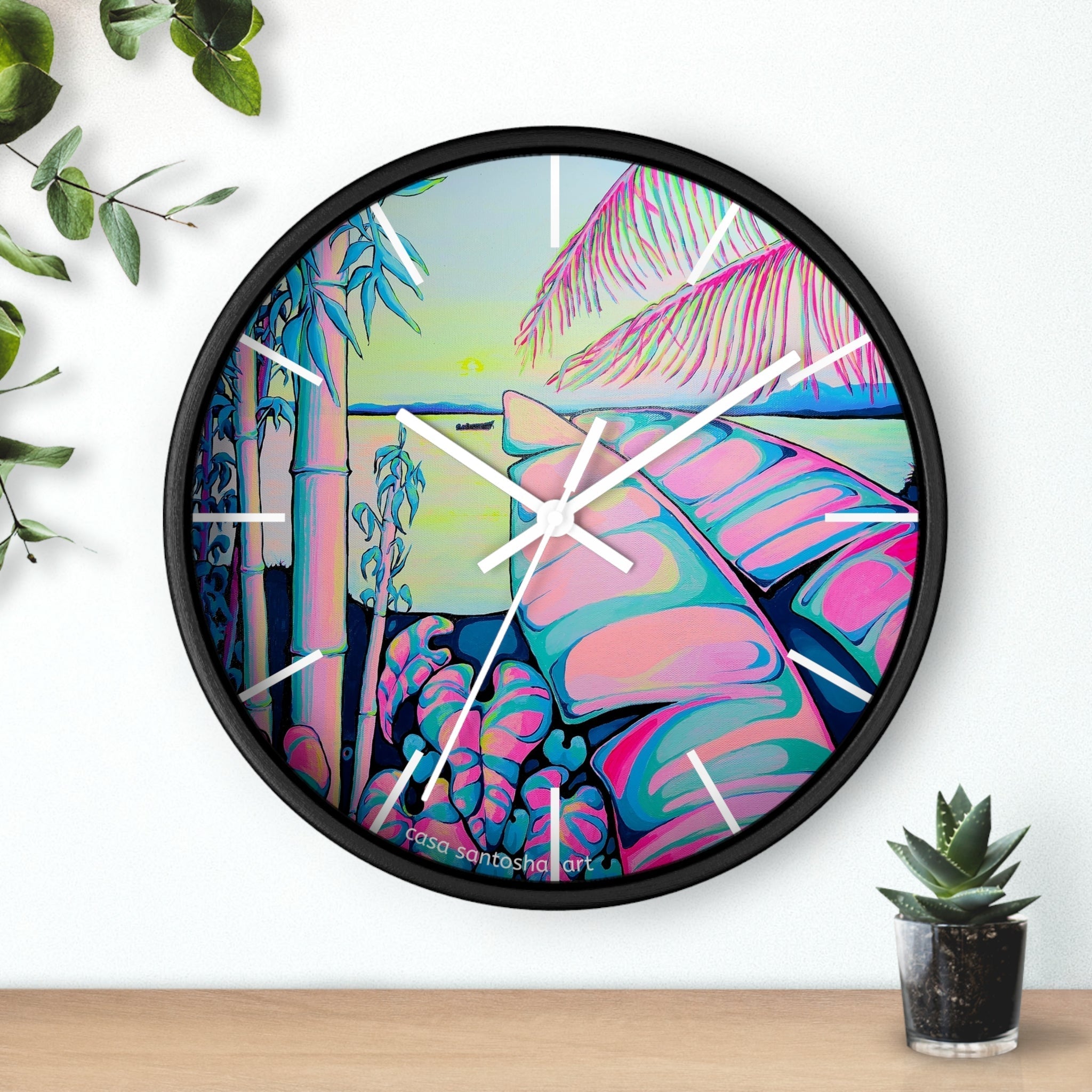 Serenity Bocas Pop Art Wall Clock