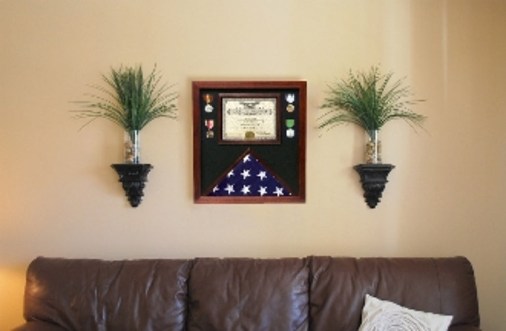 Flag and Certificate Case, Flag Display Cases With Certificate
