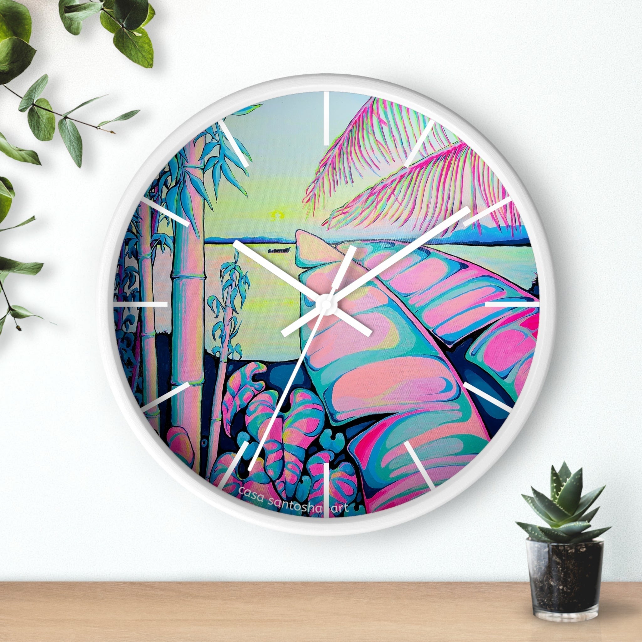 Serenity Bocas Pop Art Wall Clock