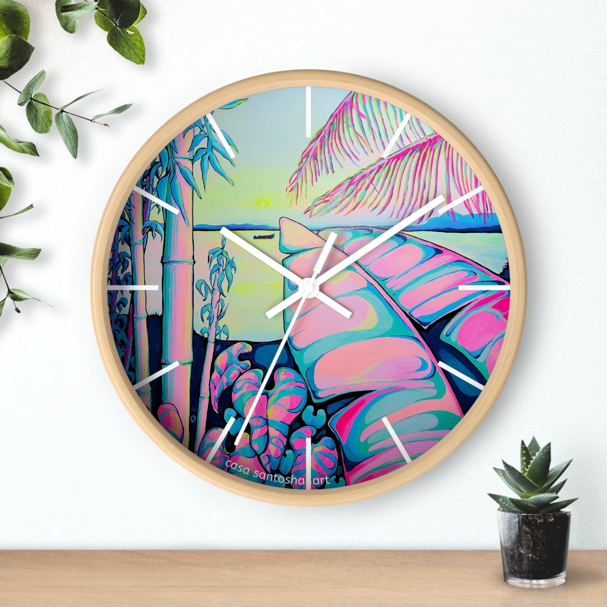 Serenity Bocas Pop Art Wall Clock