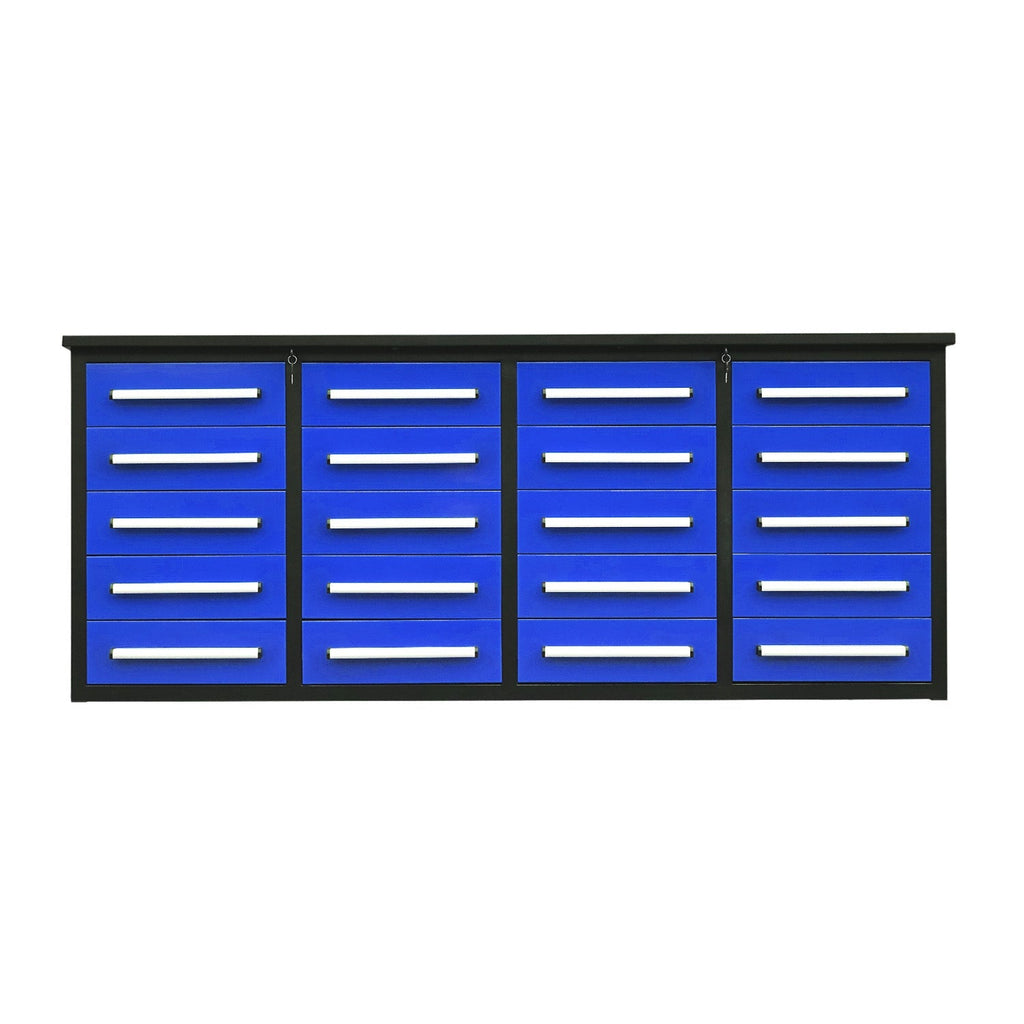 7ft Heavy Duty Garage Workbench Cabinet with 20 Drawers