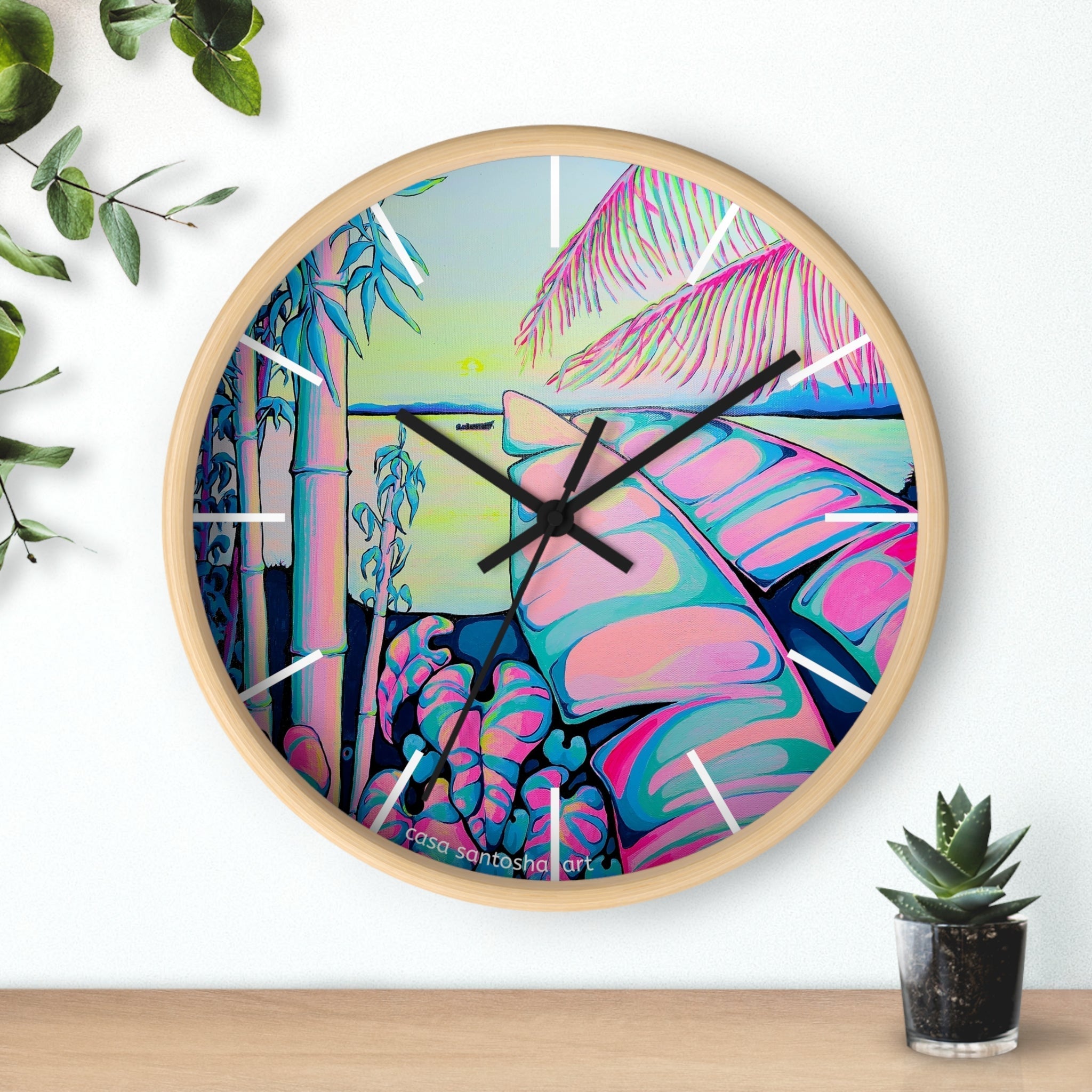 Serenity Bocas Pop Art Wall Clock