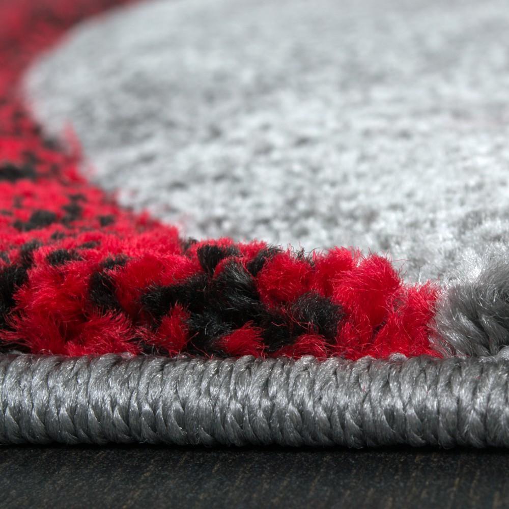 Designer Rug Brilliance Grey Red Geometric Pattern